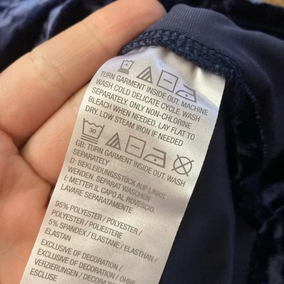 Belle by Kim Gravel Navy Velvet Floral Embroidered Blouse - Picture 4 of 4